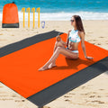 Stranddecke sandfrei 210x200 cm XXL blau - sandfeste Strandmatte fuer Strand Camp