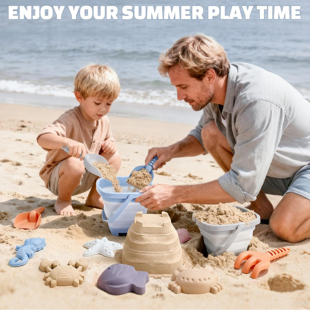 Sandspielzeug Set 18-teilig Kinder Strandspielzeug mit Eimer