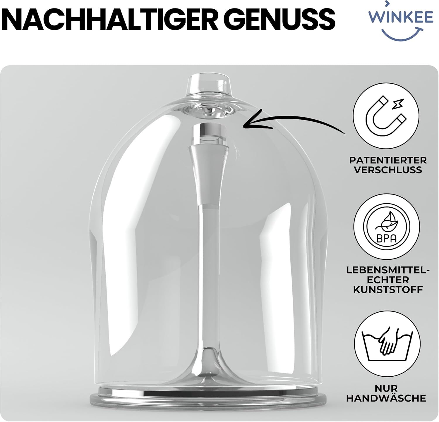 Winkee 2er Set Weinglaeser To Go BPA-frei Camping Glas Ersatz