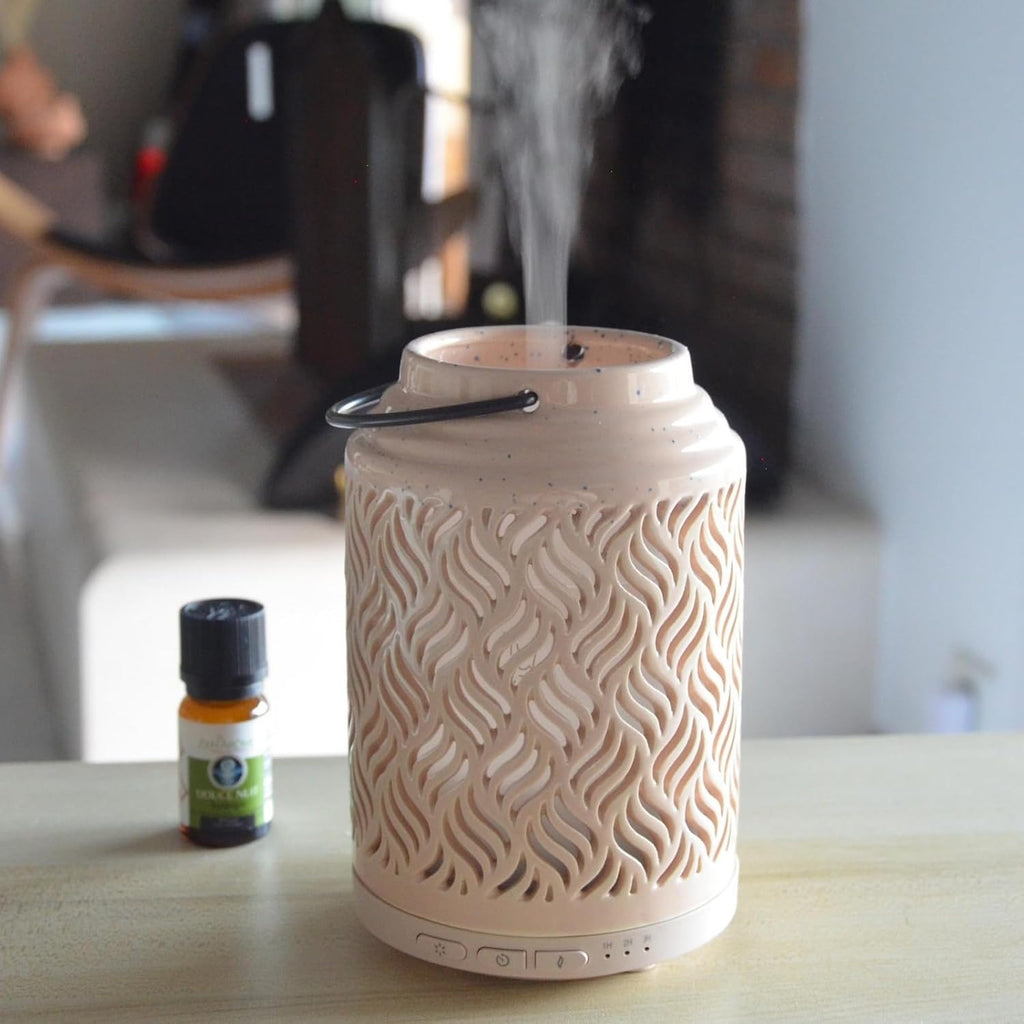 Zen Arôme WLAN Aroma Diffuser Holz Keramik kompatibel mit Alexa Google Home