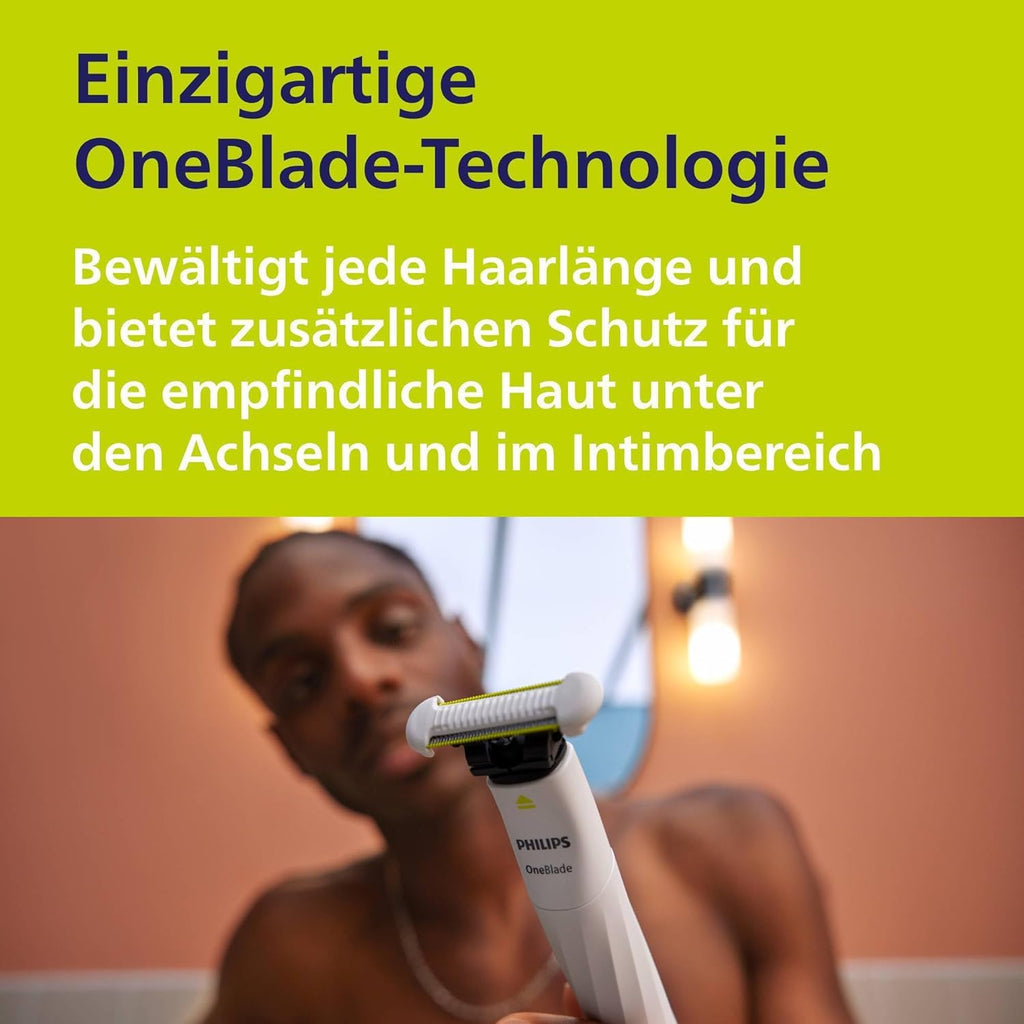 Philips OneBlade Intimate QP1924 Intimrasierer Trimmer mit Hautschutz