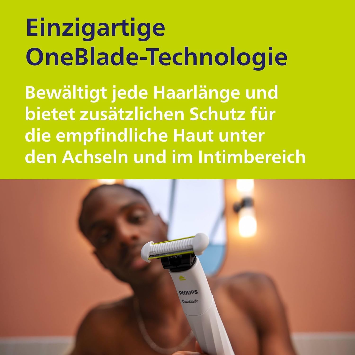 Philips OneBlade Intimate QP1924 Intimrasierer Trimmer mit Hautschutz