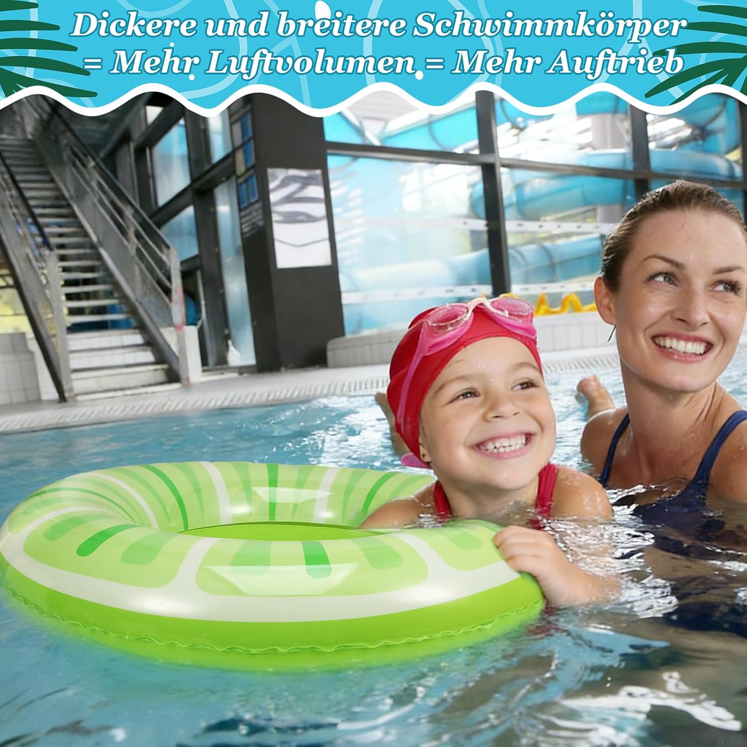 2er Set Kinder Schwimmring 70 cm Aufblasbar Schwimmreifen Pool Strand Wasserspie