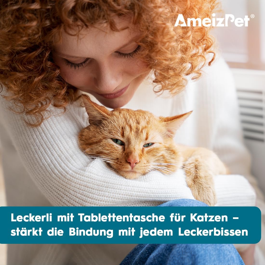 AmeizPet Pill Pockets Katze Tabletten-Leckerlis Medikamenten Snack 50g