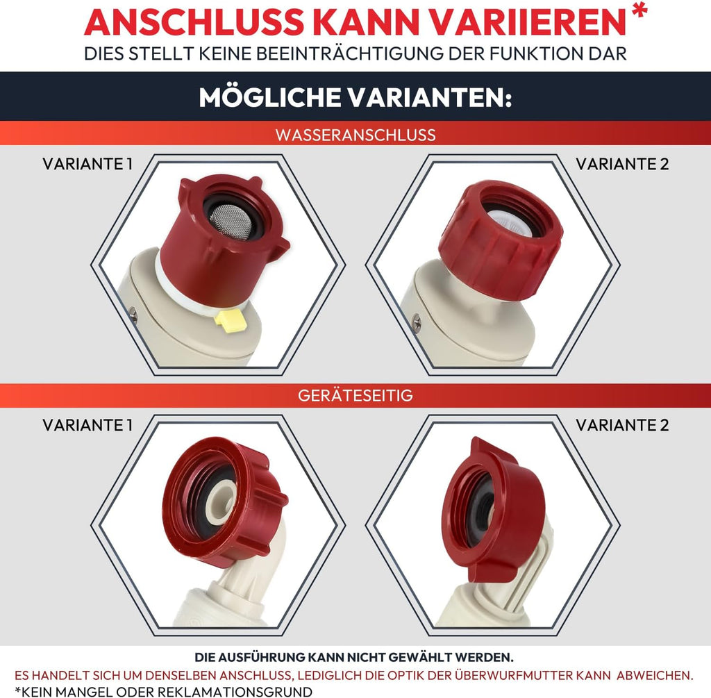 Kenekos Aquastop Zulaufschlauch 3/4" 1,5 m mit Sicherheitsventil Schmutzsieb