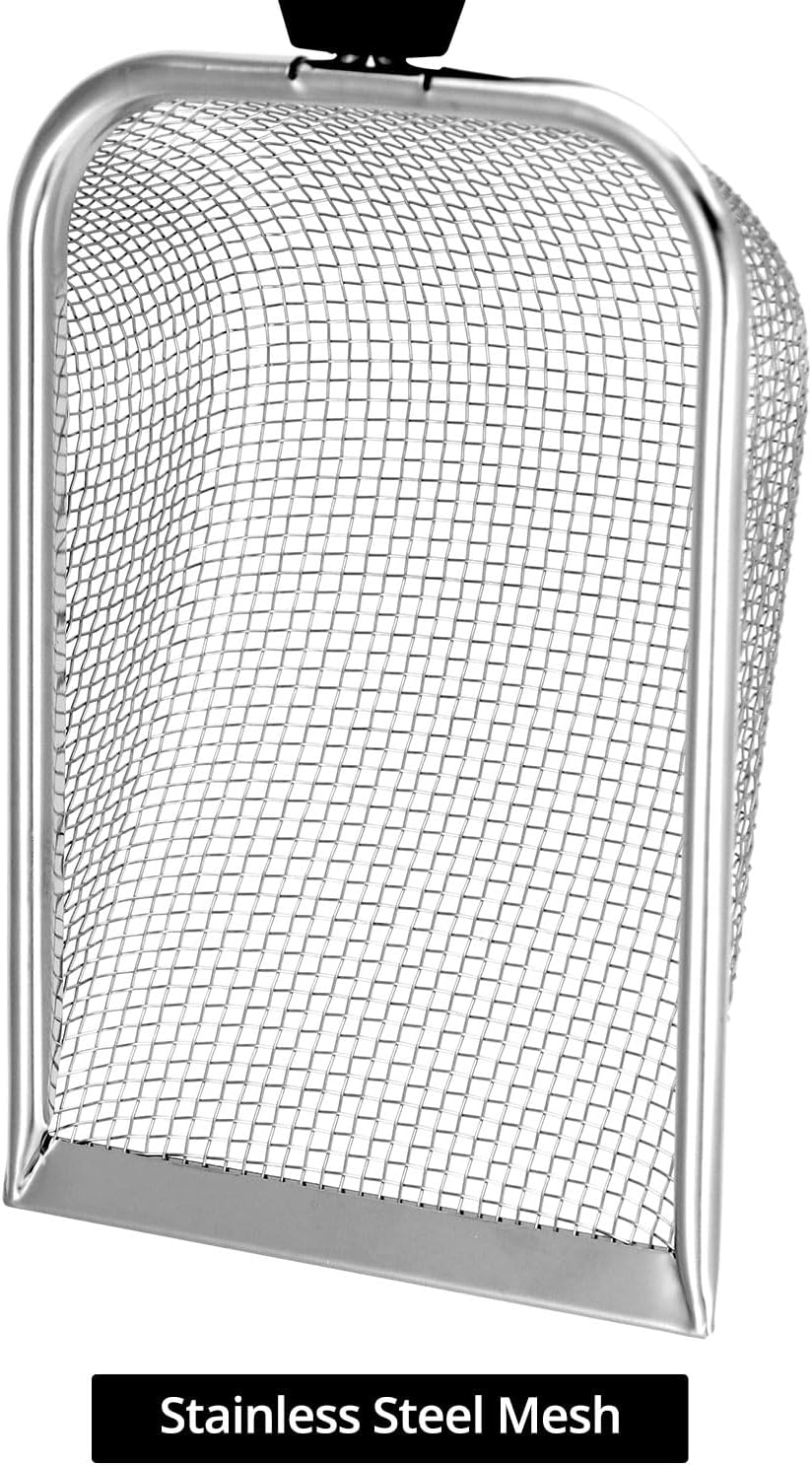 QWORK Sandsieb Edelstahl 2x2 mm Maschen mit Metallschaufel für Hamster Sand