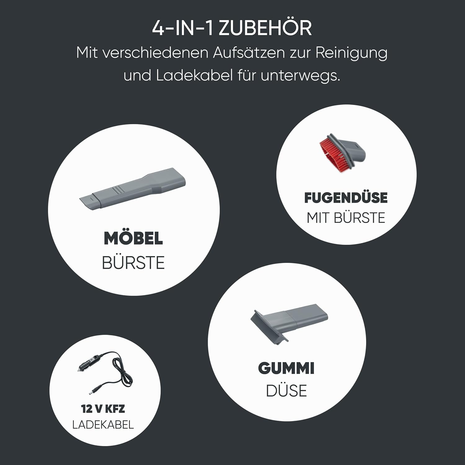 SEVERIN Akku Handstaubsauger 3‑in‑1 Nass und Trocken Weiss/Rot
