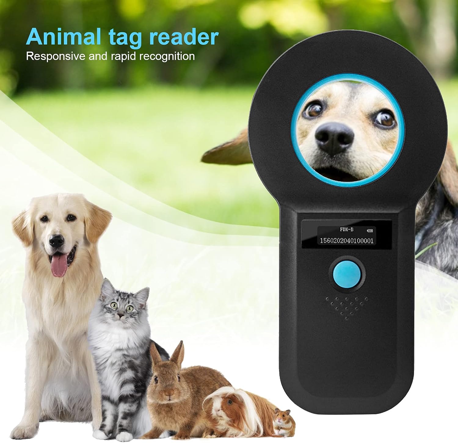 Mikrochip Scanner RFID OLED ISO11784/11785 für Hund Katze Haustier