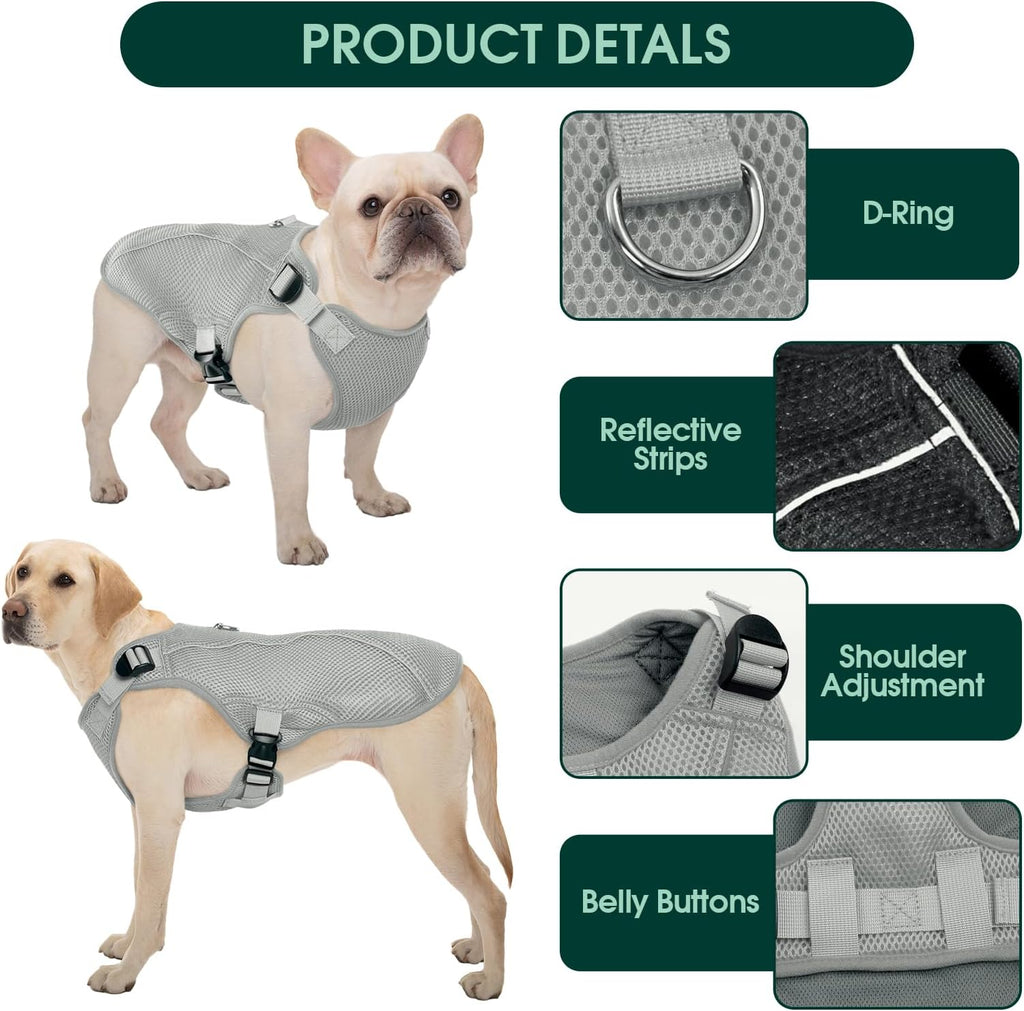 Kuoser Hundekuehlweste blau Groesse S-XXL atmungsaktiv Sonnenschutz Hitzeschutz