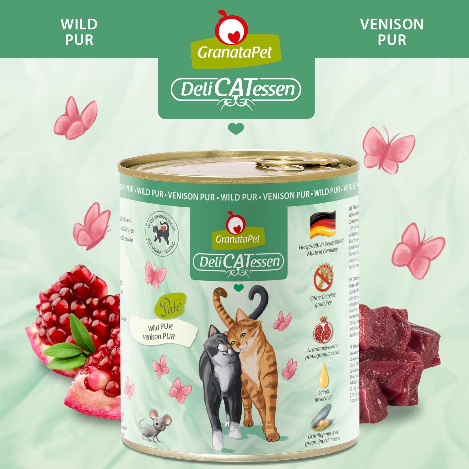 GranataPet DeliCatessen Wild Nassfutter fuer Katzen 6x400g, verschiedene Sorten 8