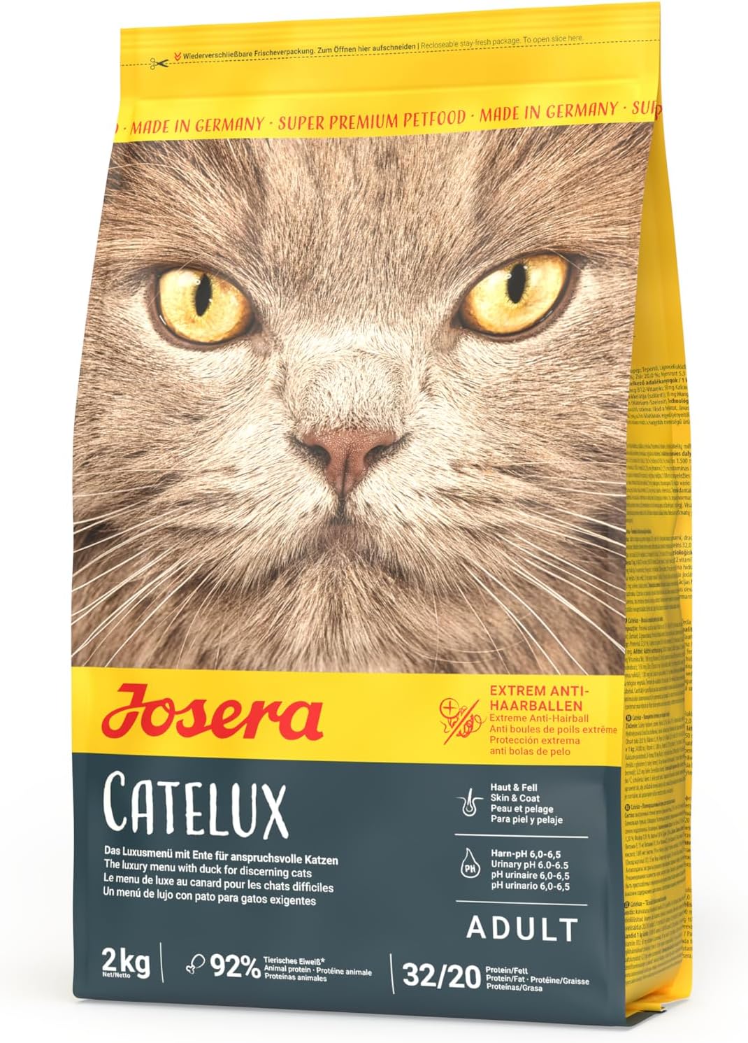Josera Catelux Adult Katzenfutter Ente und Kartoffel weizenfrei