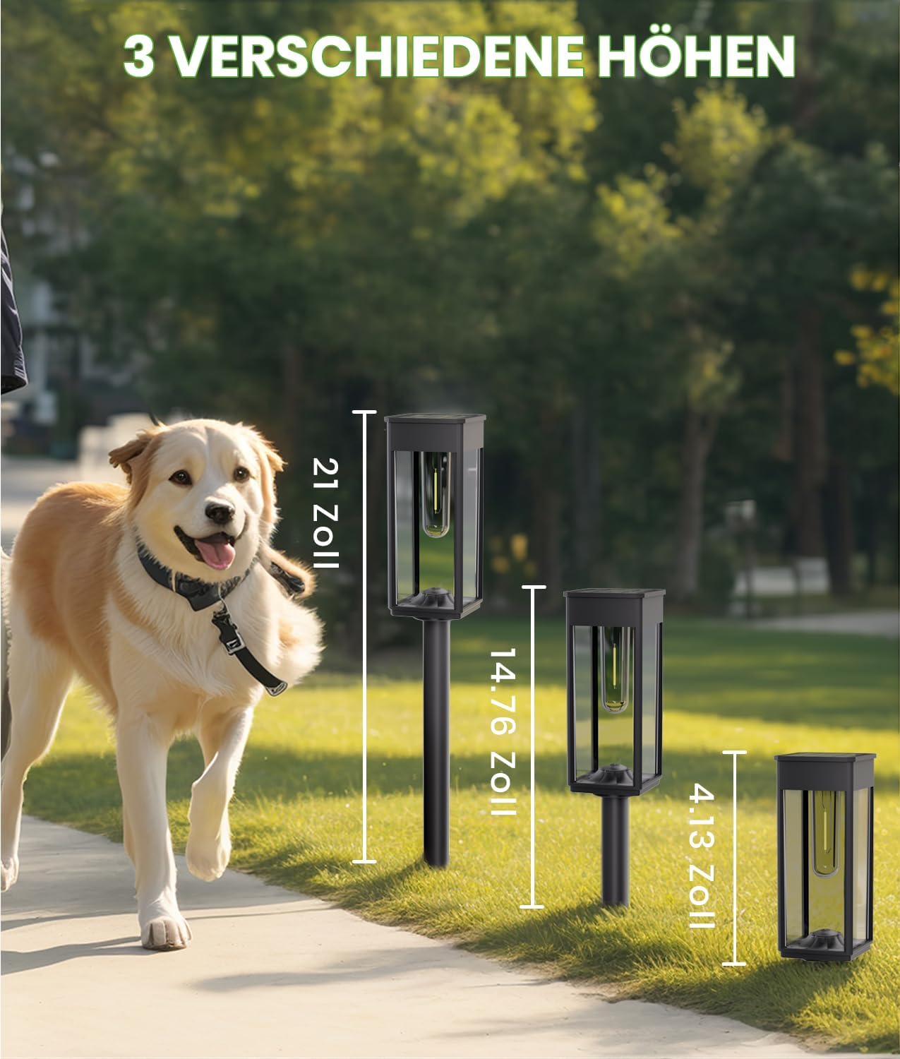 BITPOTT Solarleuchten Garten 6er Set IP65 wasserdicht warmweiss lange Laufzeit