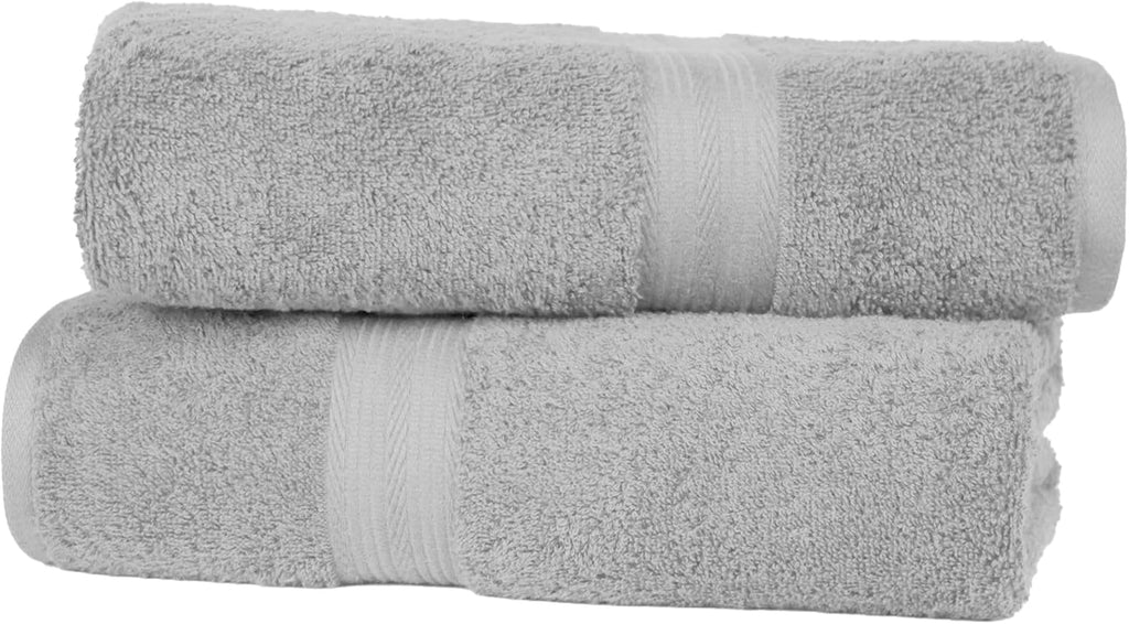Badetuecher 2er Set 70x140 cm Baumwolle Schwarz