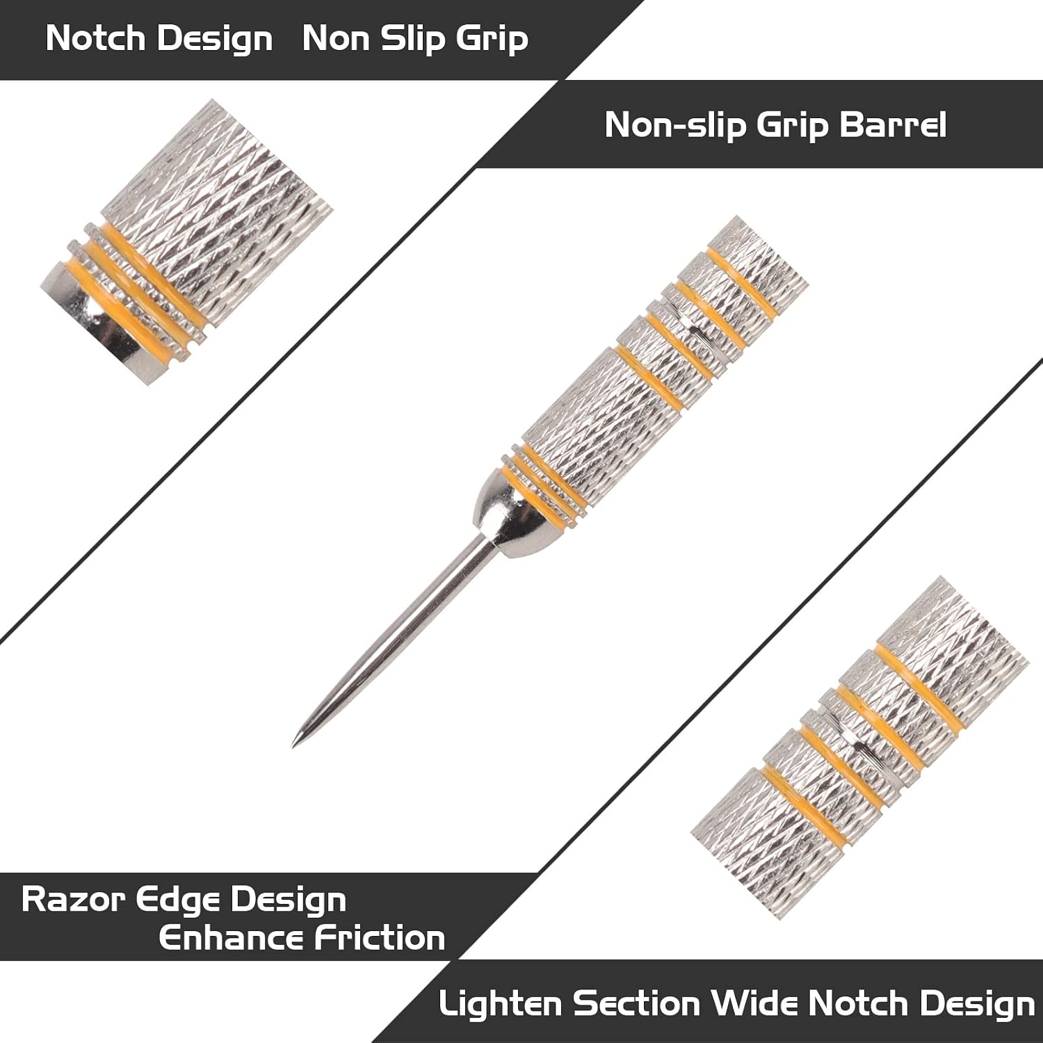 Turnart Steeldarts 12er Set Profi Dartpfeile Metallspitze