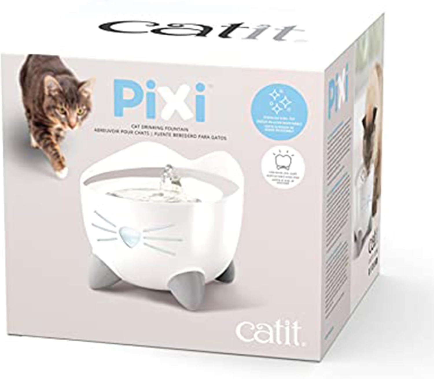 Catit Pixi Trinkbrunnen fuer Katze 1 Stueck Weiss Trinkbrunnen 1er Pack