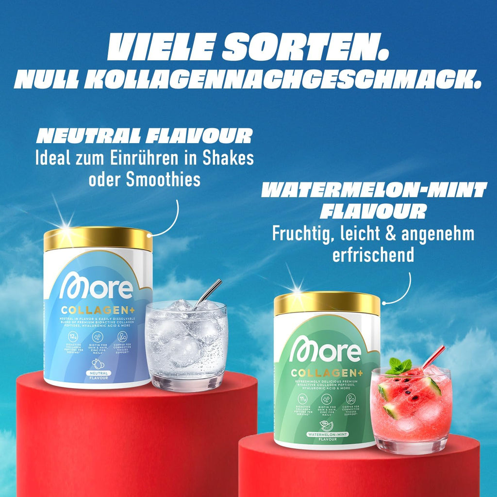 MORE Collagen+ Pulver Watermelon Mint Kollagen Hyaluron Vitamine