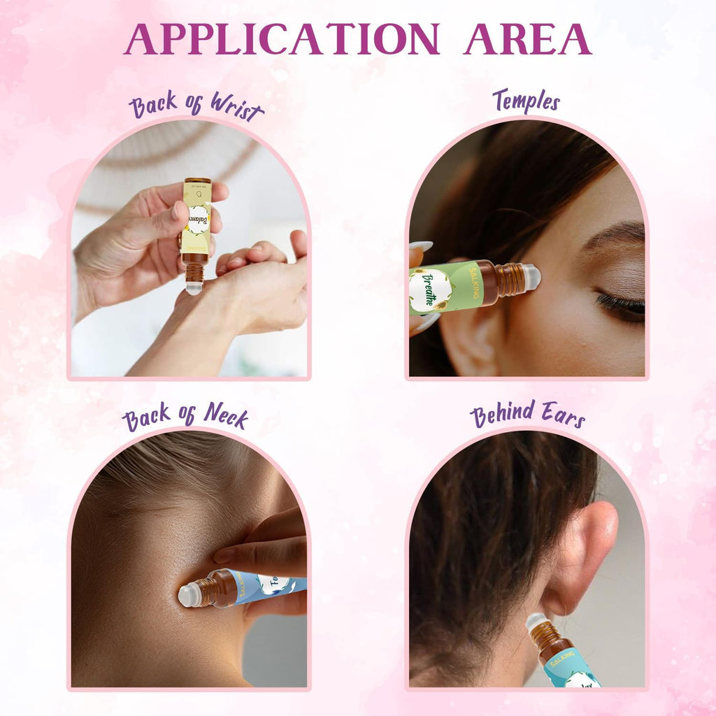 SALKING Roll-On 6x10 ml aetherische Oele Aromatherapie Geschenkset Entspannung