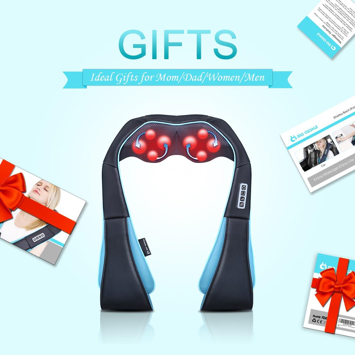 Mo Cuishle Shiatsu Nacken- und Schultermassagegeraet mit Waerme
