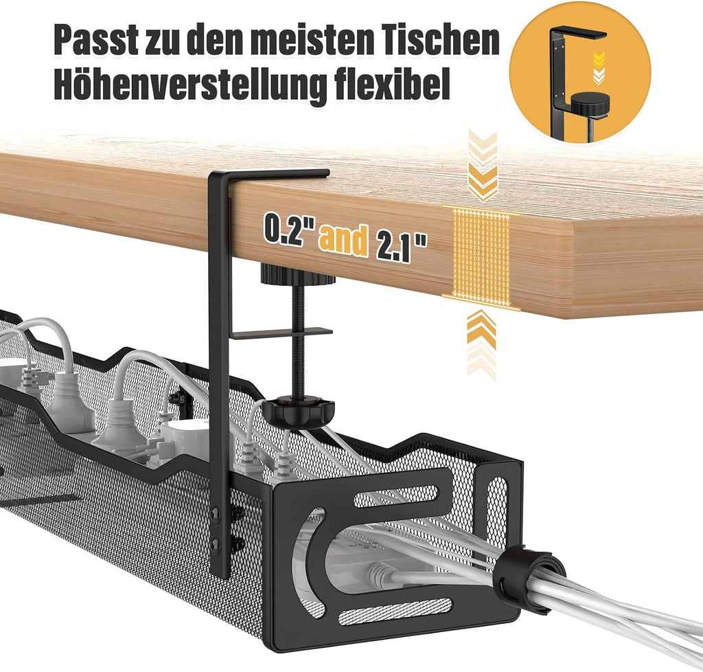 Cinati Schreibtisch Kabelmanagement Klemme ohne Bohren Organizer 40cm-64cm