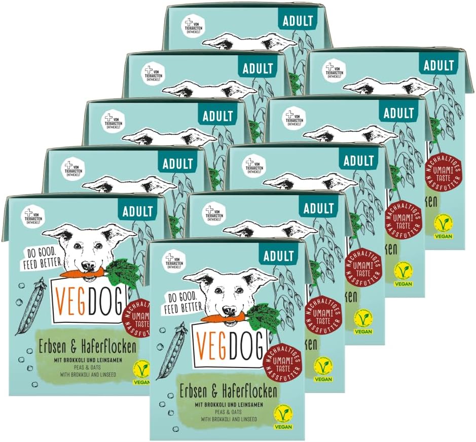 VEGDOG Nassfutter Tetra Pak 10x200g Hunde Alleinfutter allergiker