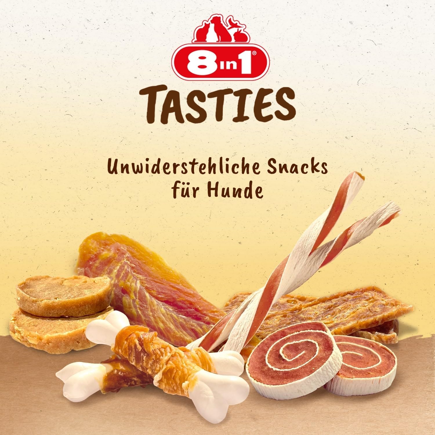 Hunde Snacks 8in1 Tasties Sushi Rolls glutenfrei Kabeljau Haehnchenbrust