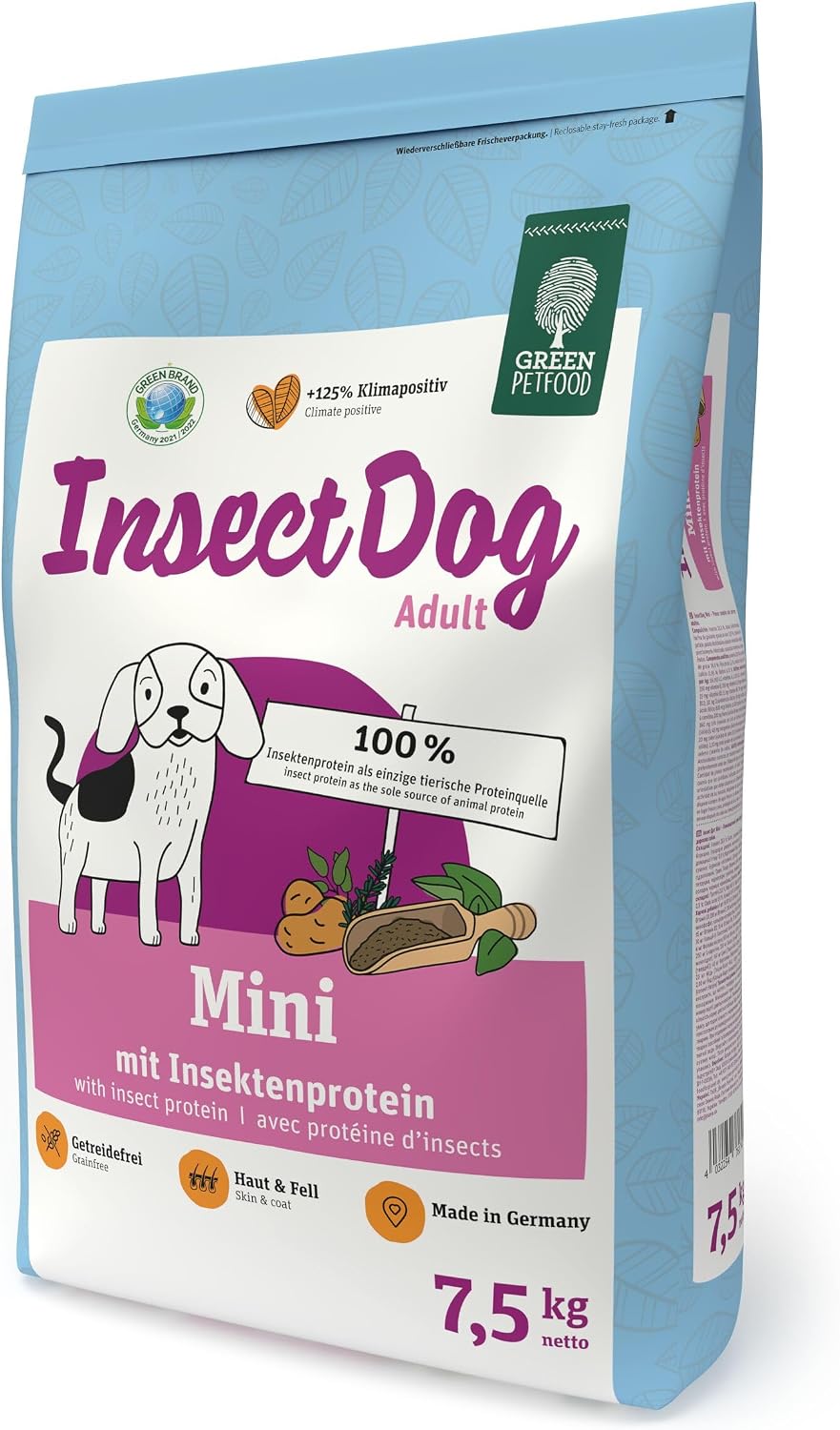 Green Petfood InsectDog Mini Adult Trockenfutter Suesskartoffel
