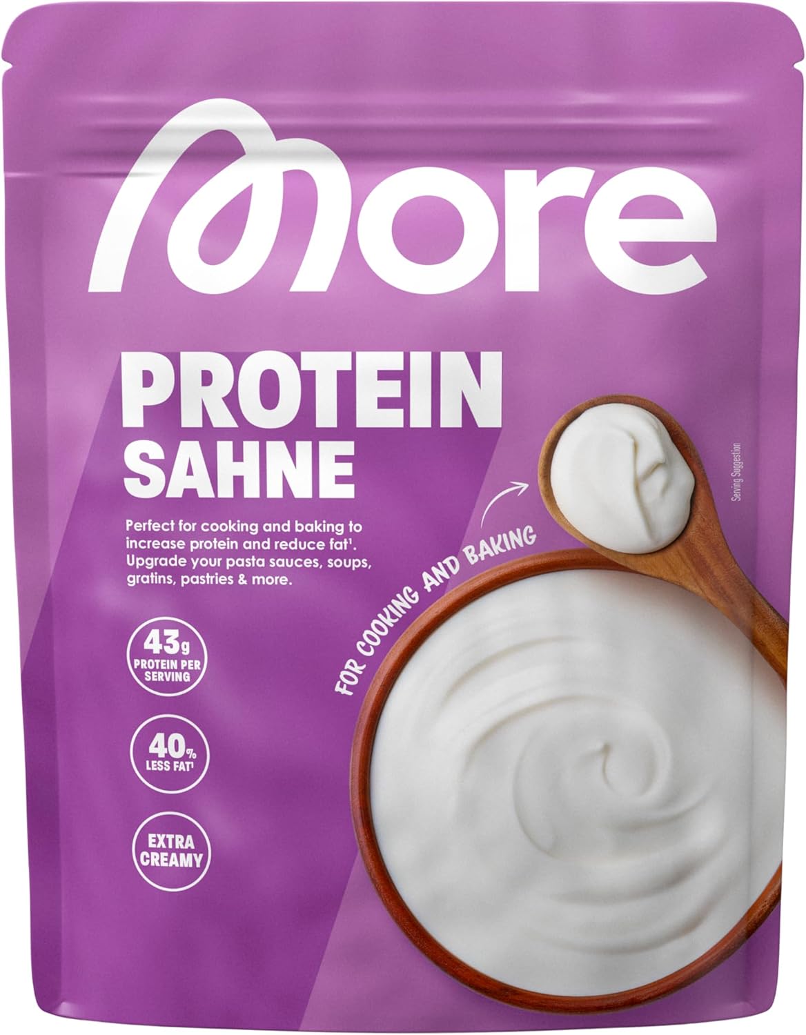 MORE Protein Sahne Pulver Whey-Konzentrat & Casein mit Laktase verschi