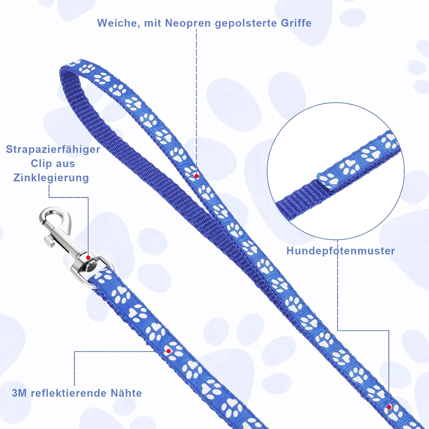 4er Set Welpenhalsband mit Leine verstellbar Nylon für kleine Hunde & Katzen