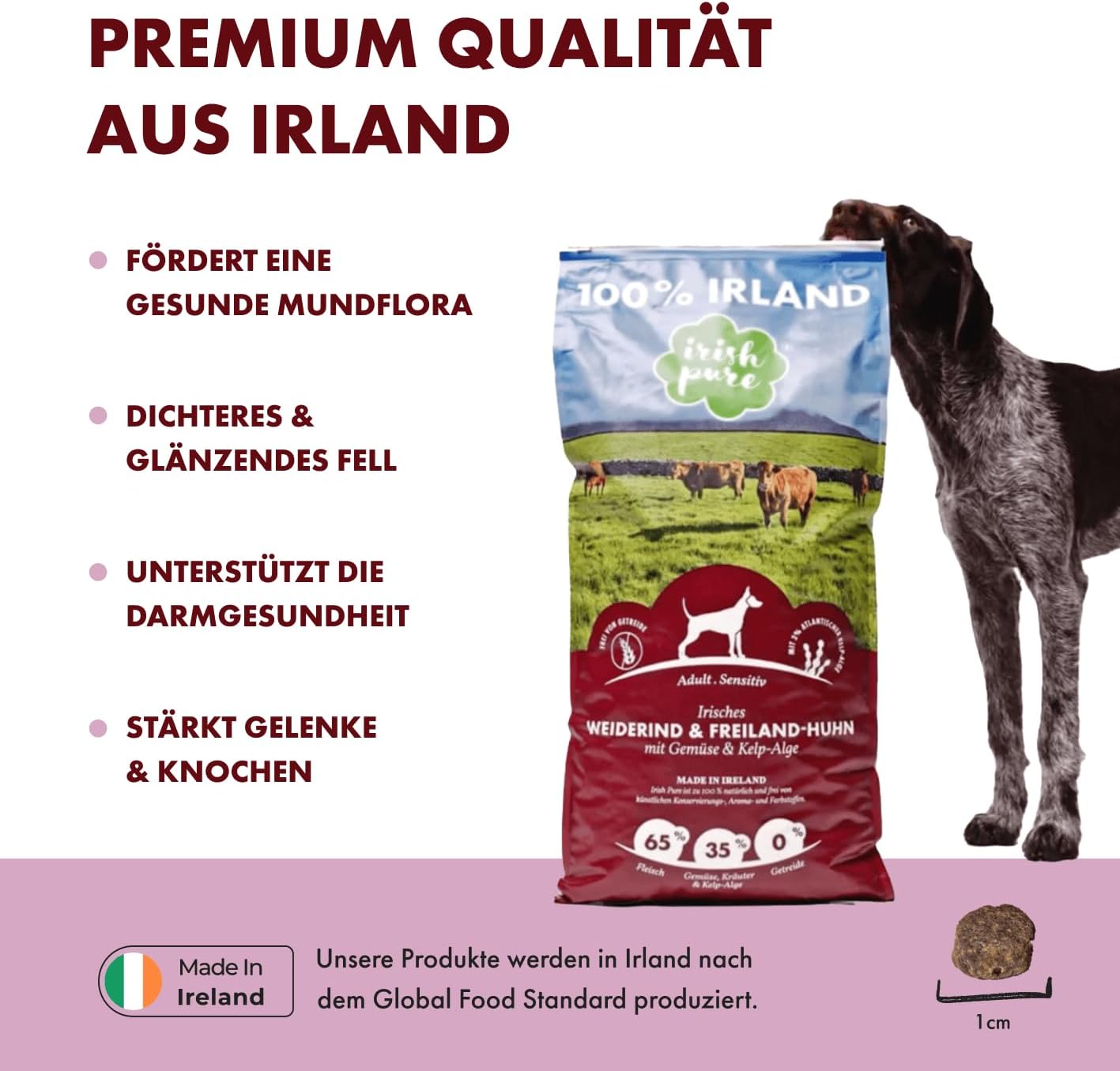 Irish Pure Trockenfutter Adult Weiderind & Freiland-Huhn