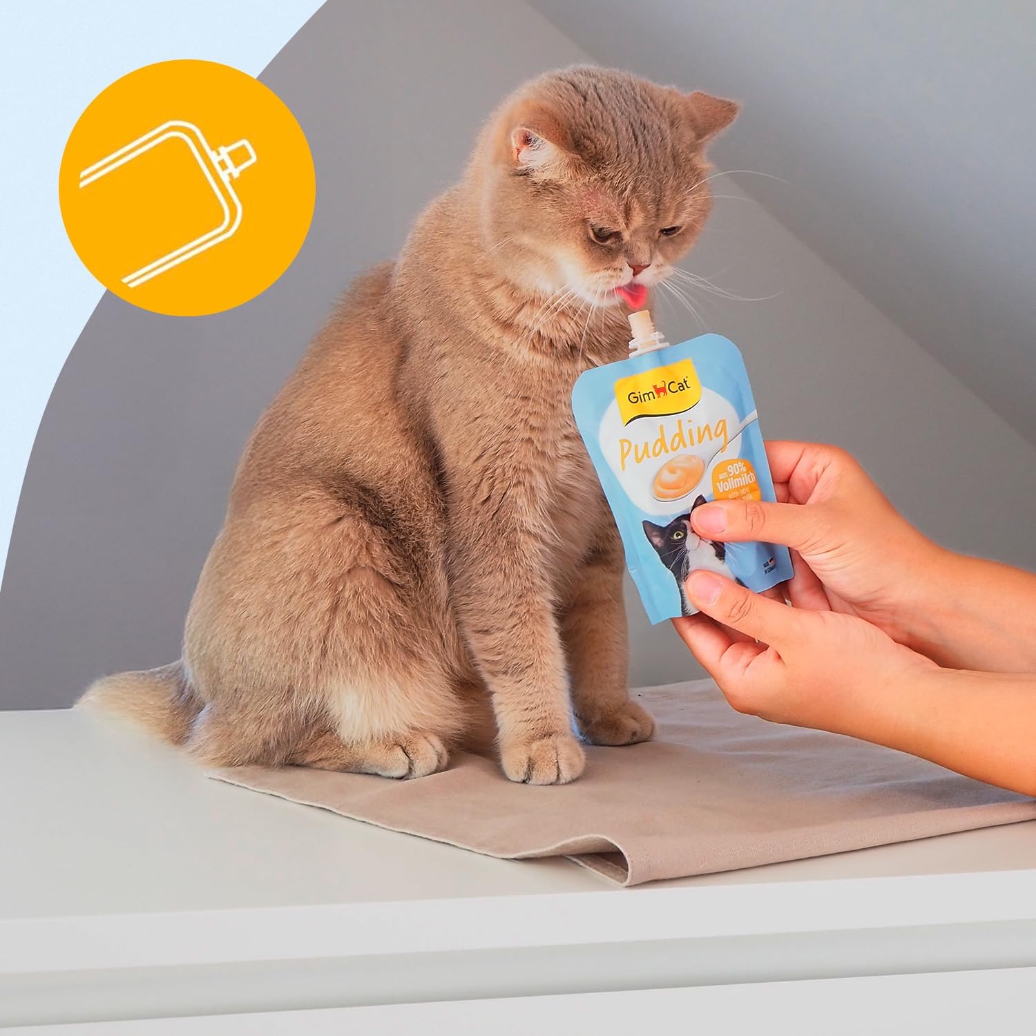 GimCat Pudding mit Calcium Katzensnack laktosereduziert Vollmilch