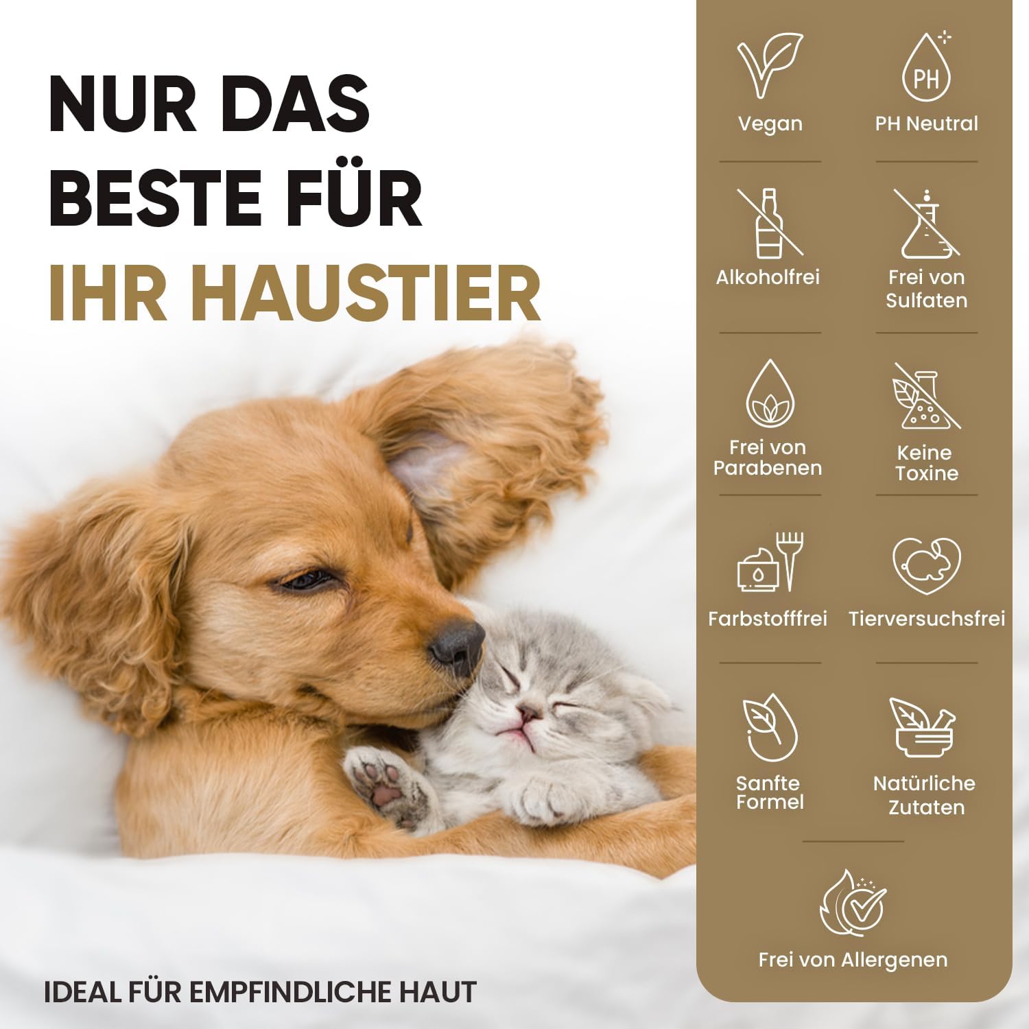 animigo Hundeshampoo 500 ml - Anti-Juckreiz, Milben & Flohschutz, hautfreundlich