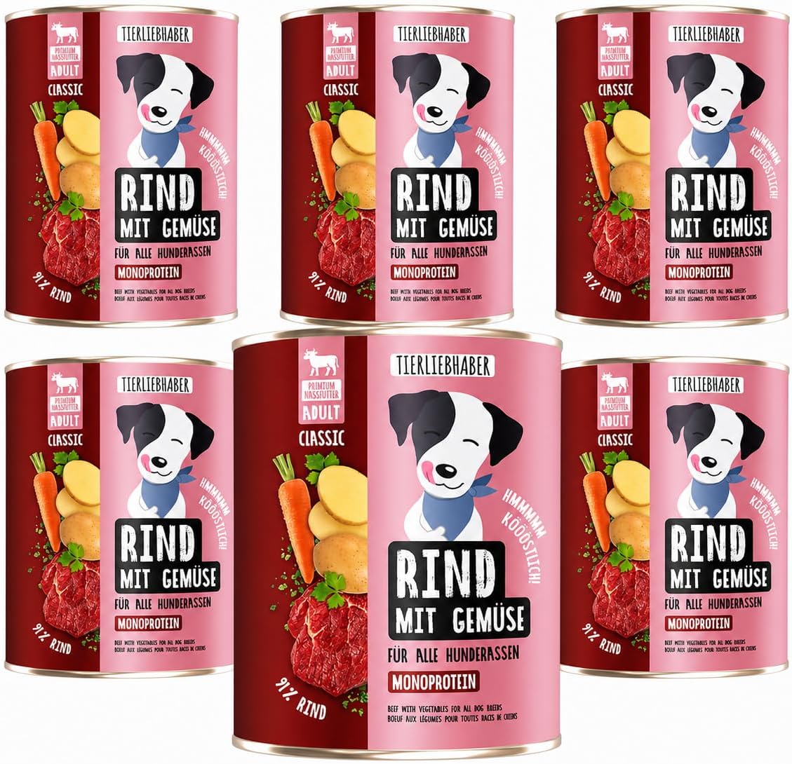 TIERLIEBHABER Nassfutter Rind mit Gemuese 91% Fleischanteil