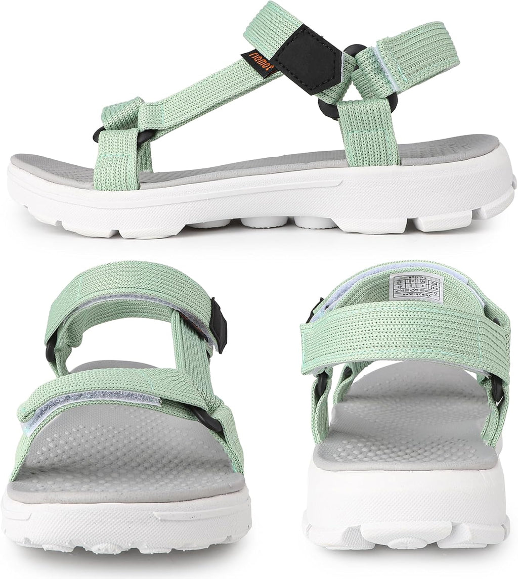 riemot Damen Trekkingsandalen Sommer Outdoor Bequeme Sportsandalen