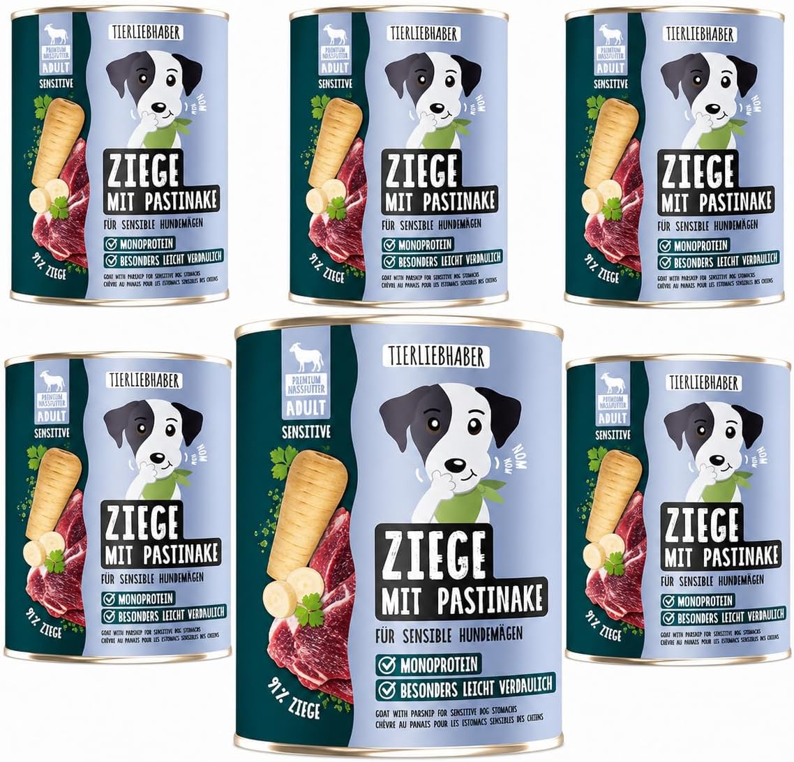 Tierliebhaber Hundefutter Nass Ziege mit Pastinake 91% Fleisch