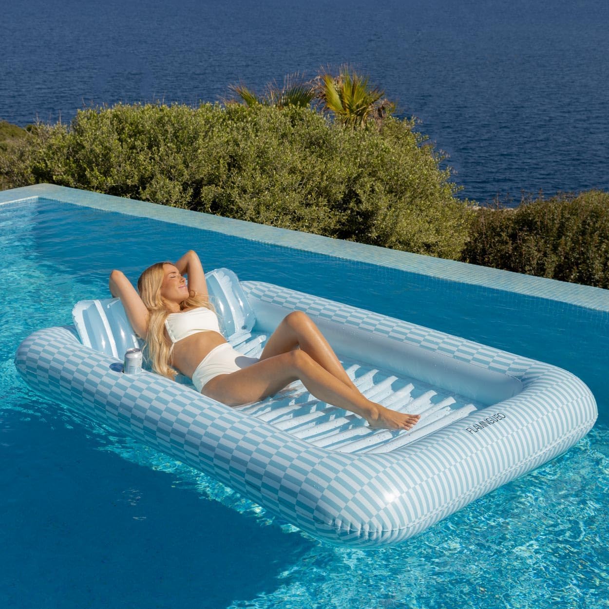 Flamingueo Luftmatratze 205x140x38 cm Schwimmmatratze Wasserhaengematte