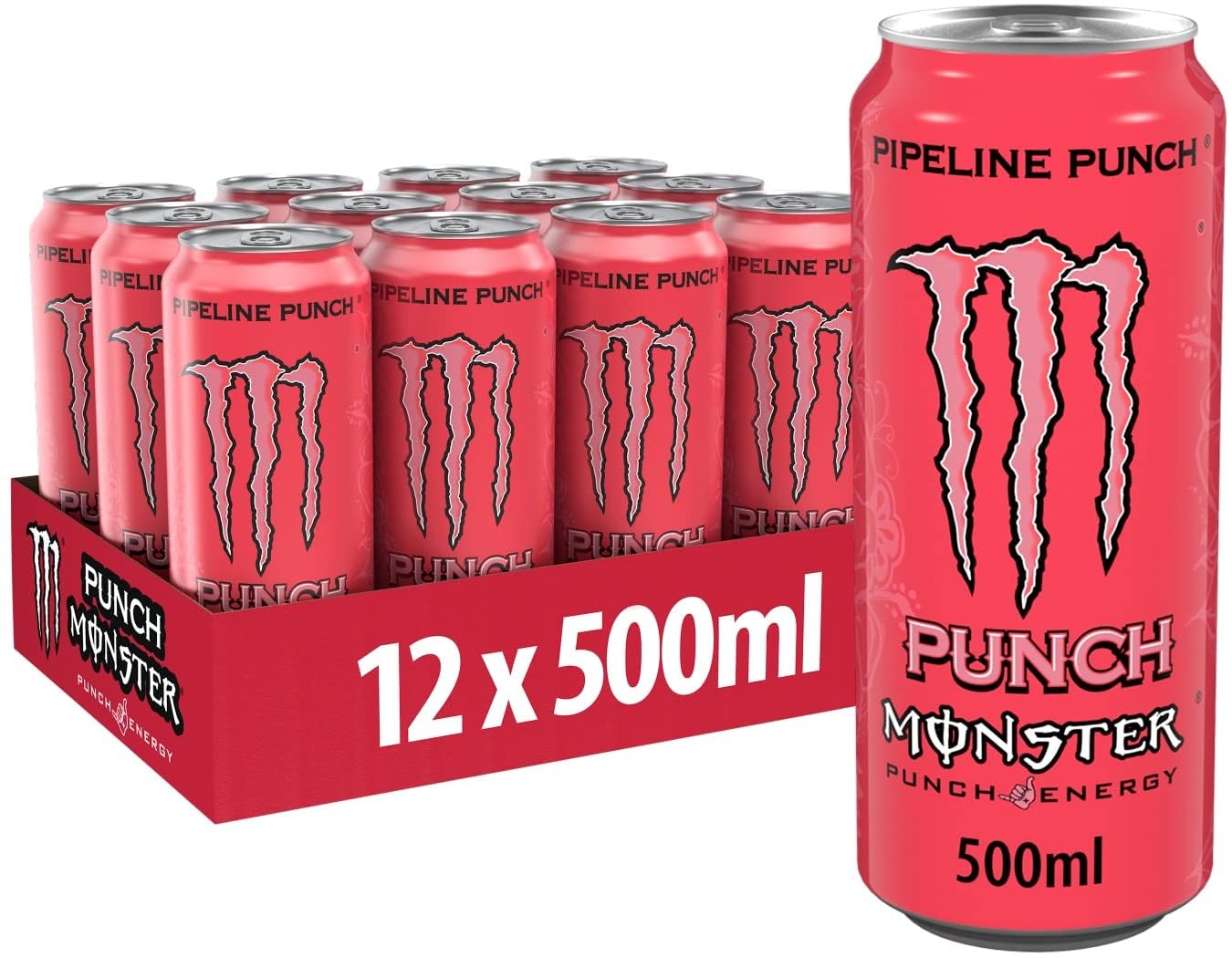 Monster Energy Pipeline Punch, 12x500 ml, Einweg-Dose, mit einem Mix aus Maracuj