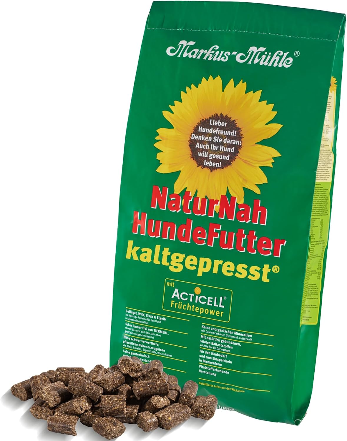 Markus-Muehle NaturNah Hundefutter kaltgepresst mit Huhn und Wild