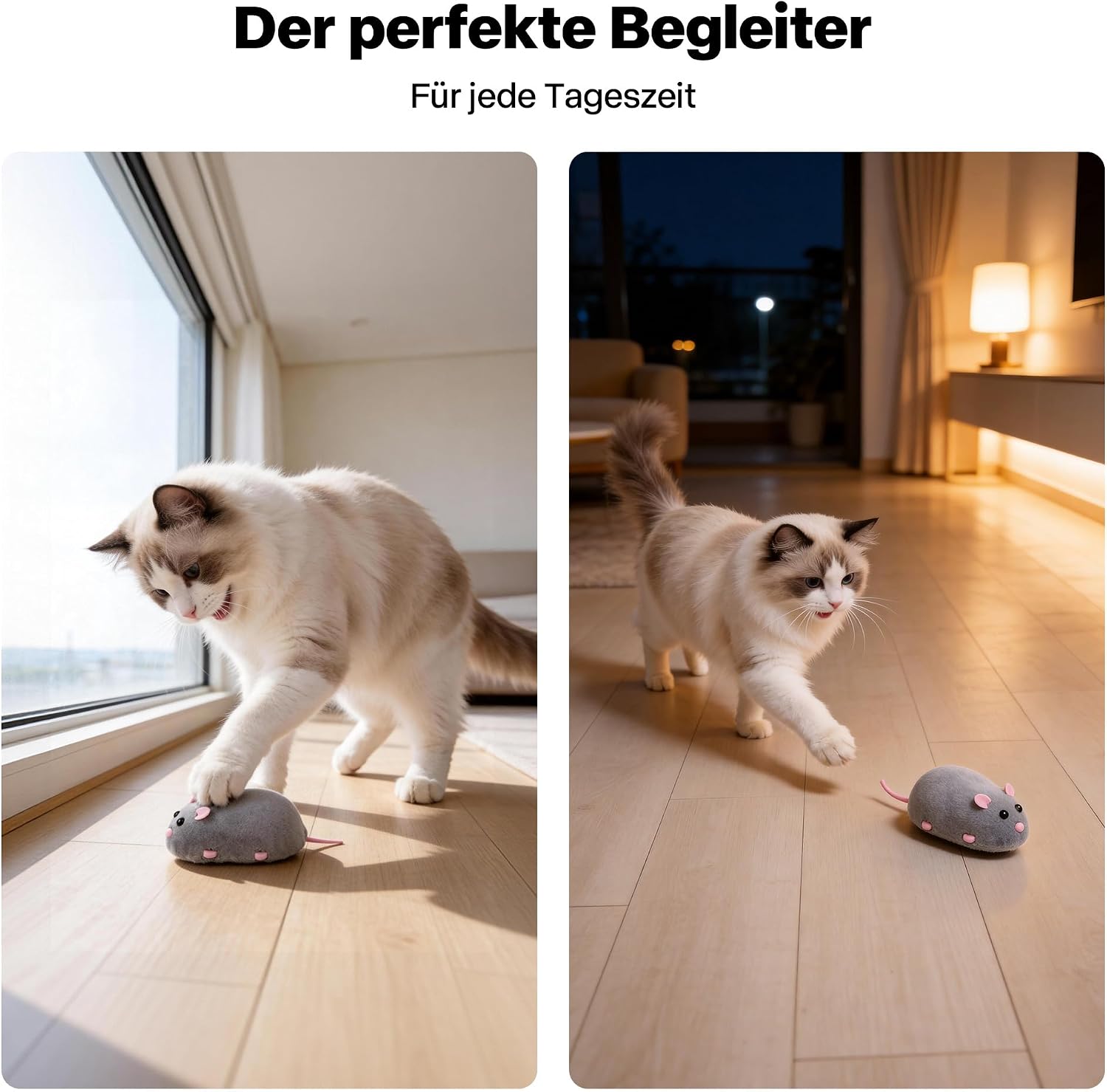 Interaktive elektrische Katzenmaus Katzenspielzeug Bewegliche Spielmaus