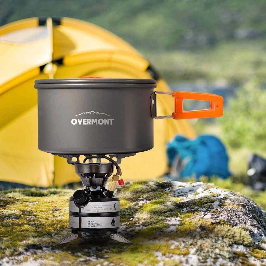 OVERMONT Camping Kochgeschirr Set Aluminium Topf Teekanne Kaffeekanne Picknick
