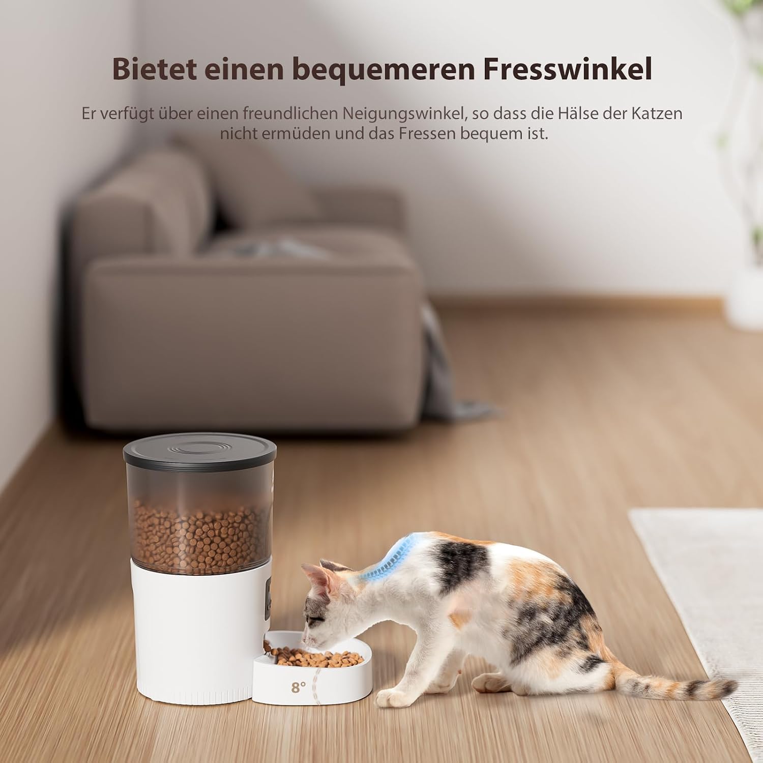 IMIPAW Futterautomat Katze, WiFi, APP-Steuerung, Mahlzeiten