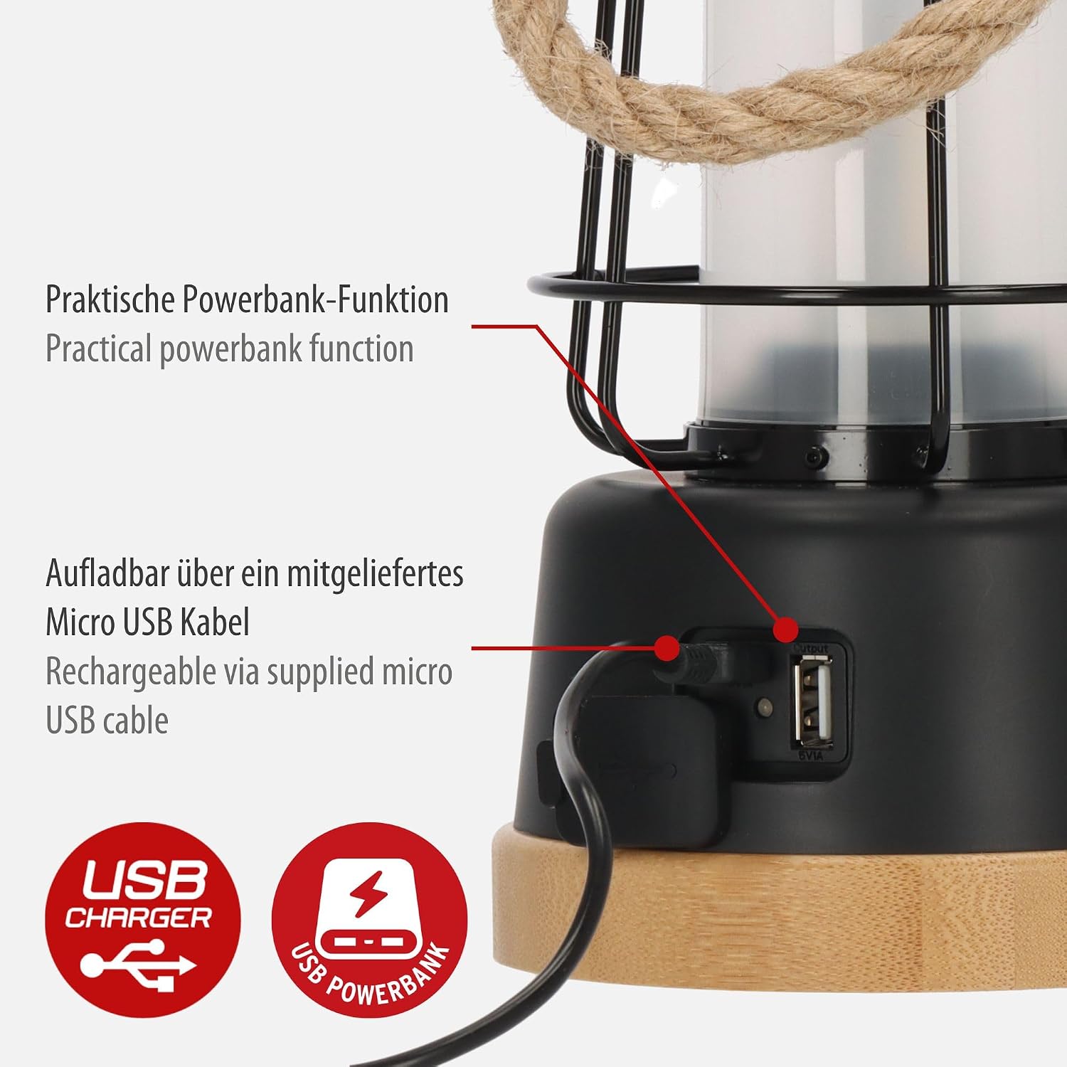 Brennenstuhl LED Akku Campinglampe CAL 1 AC 350 lm, dimmbar, USB-C, IP44
