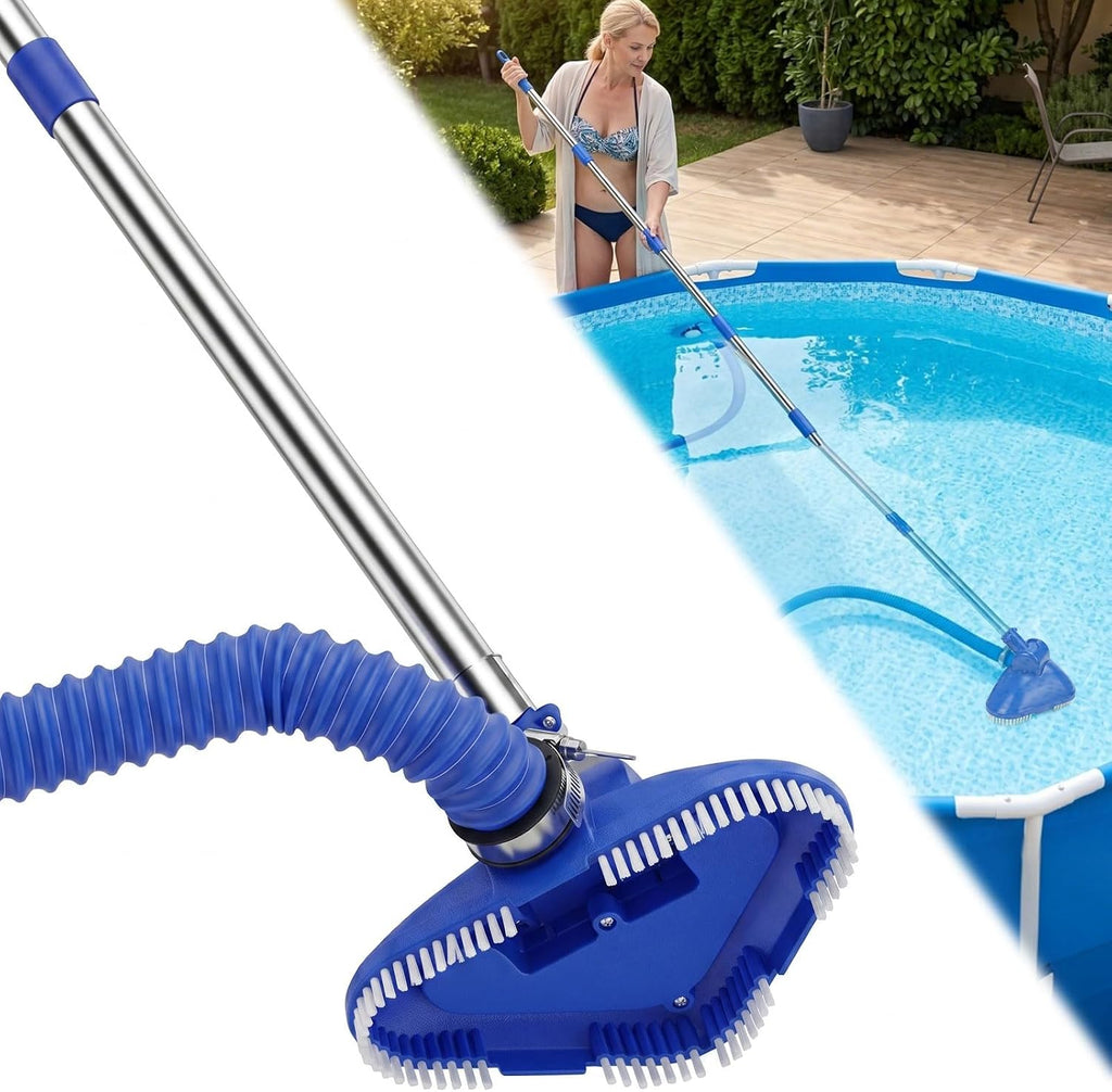 Kabelloser Poolsauger Handheld mit Teleskopstange und Schlauch, starke Saugleist
