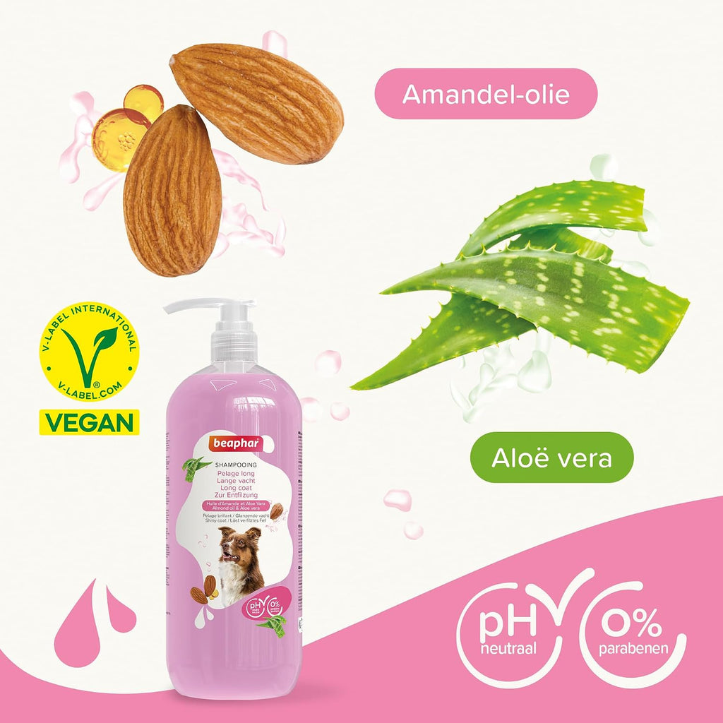 Beaphar Hundeshampoo Fell-Glanz mit Macadamiaoel und Aloe Vera