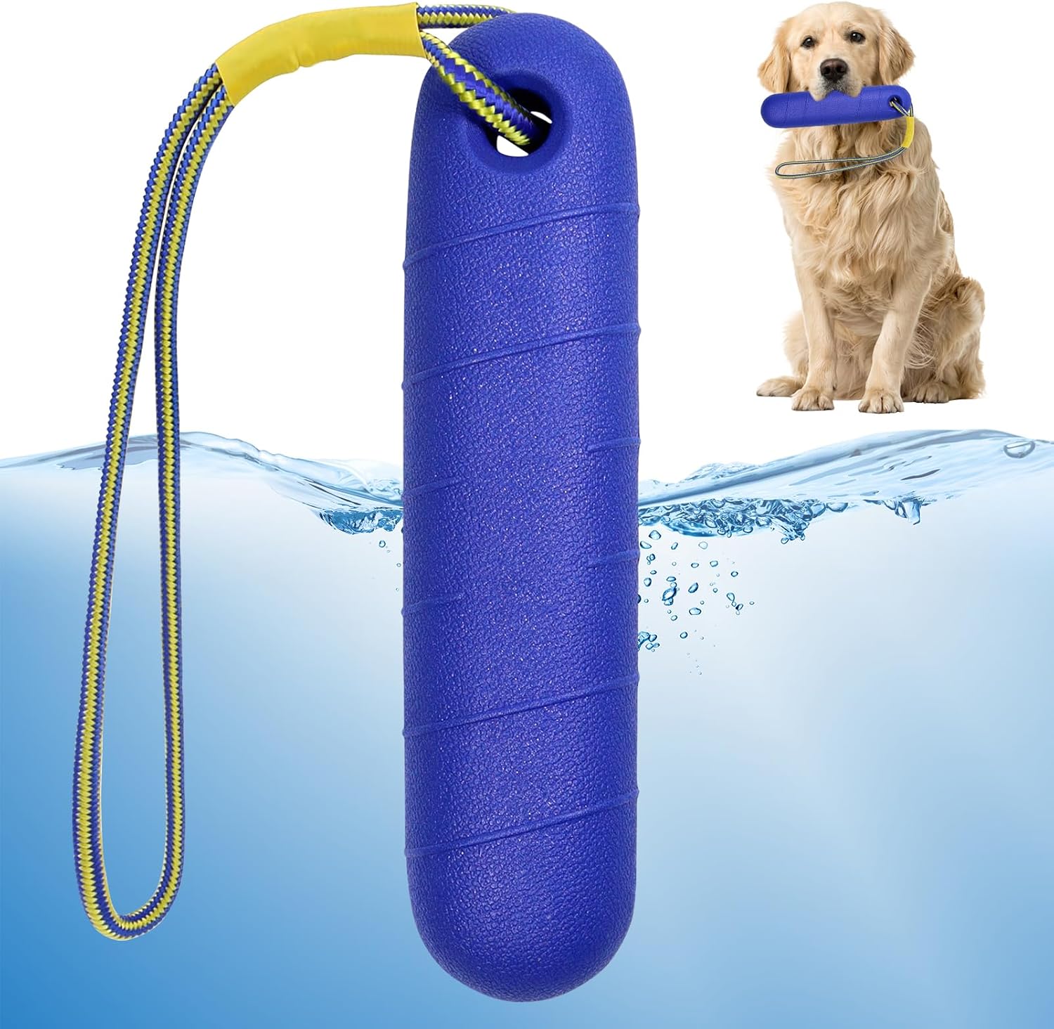 Hundespielzeug 22 cm Schwimmend mit Nylonseil fuer Mittelgrosse bis Grosse Hunde Ap