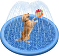 Jsdoin aufblasbarer Hundepool 100 cm blau faltbar verdickt Outdoor Sprinklermatt