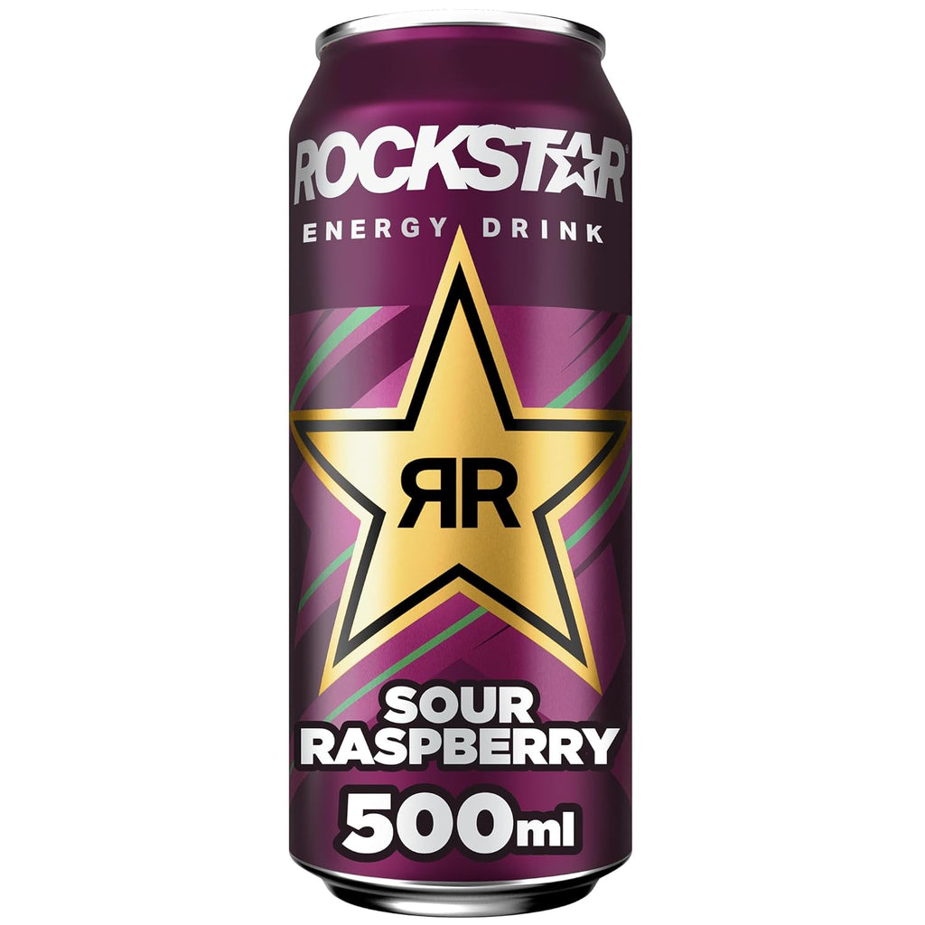Rockstar Energy Drink Sour Raspberry 12 x 500 ml Einweg koffeinhaltig