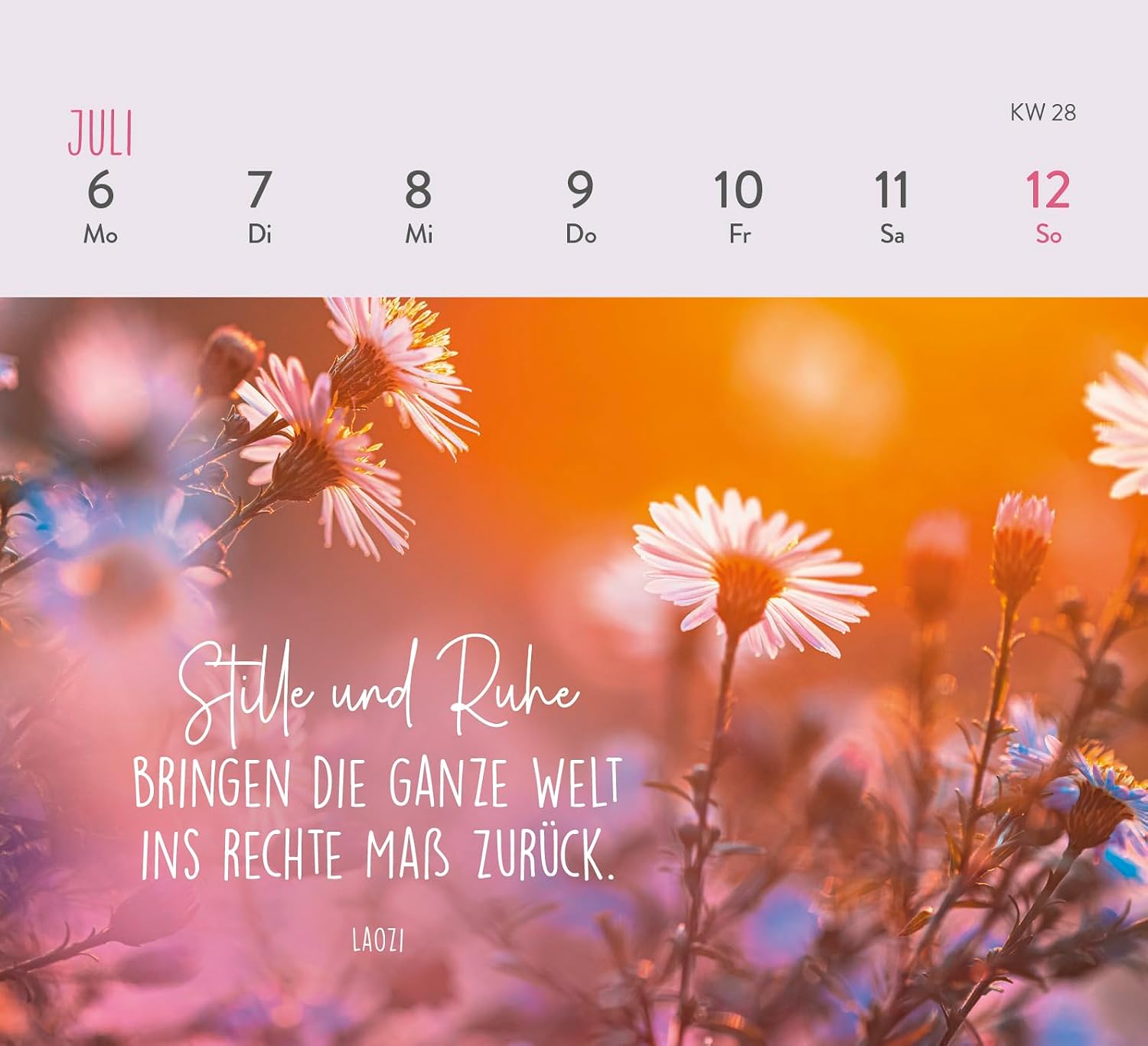 Tischkalender 2026 Wochenkalender Mini Achtsamkeit Einatmen Ausatmen Sein