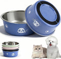 4x Katzennapf Edelstahl 14 cm Futternapf Set Rutschfest Katze Hund