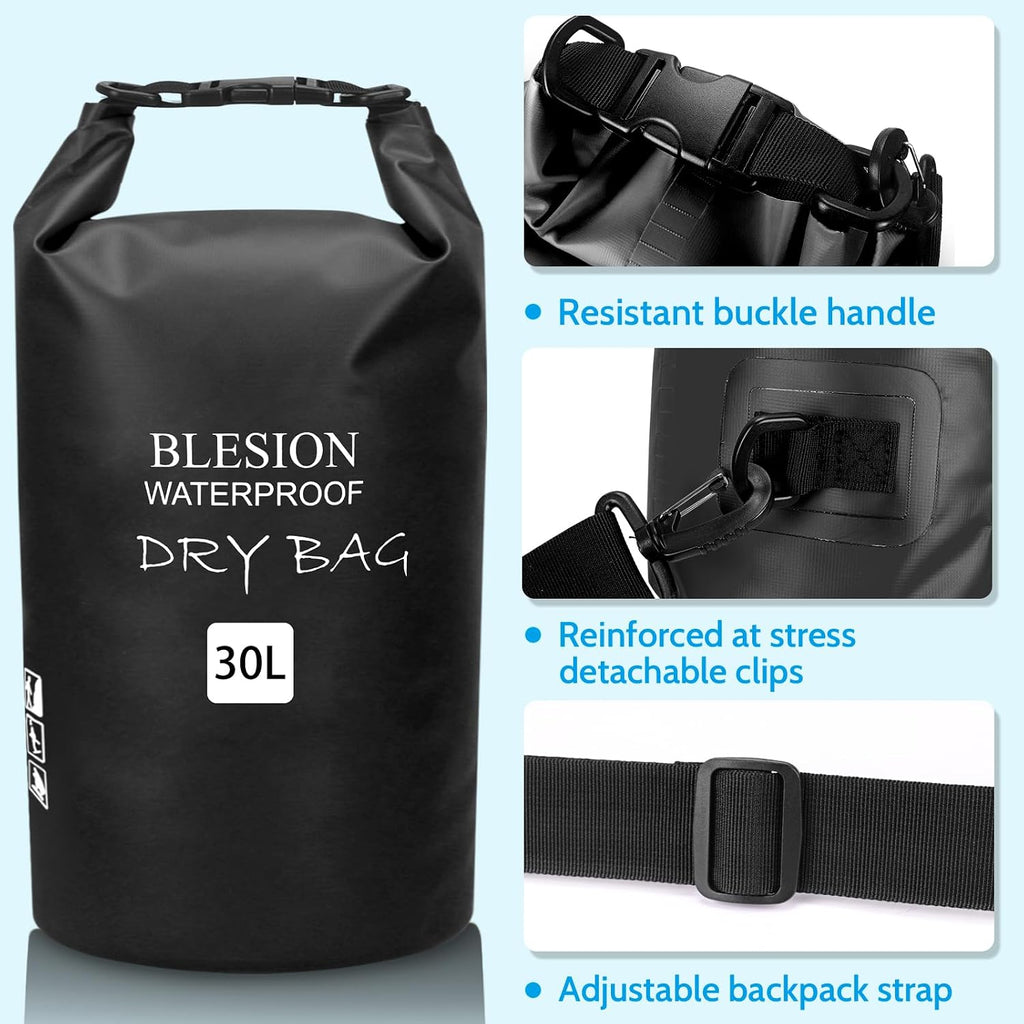 BLESION Dry Bag wasserdichte Tasche mit Schultergurt fuer Kajak Angeln Wan