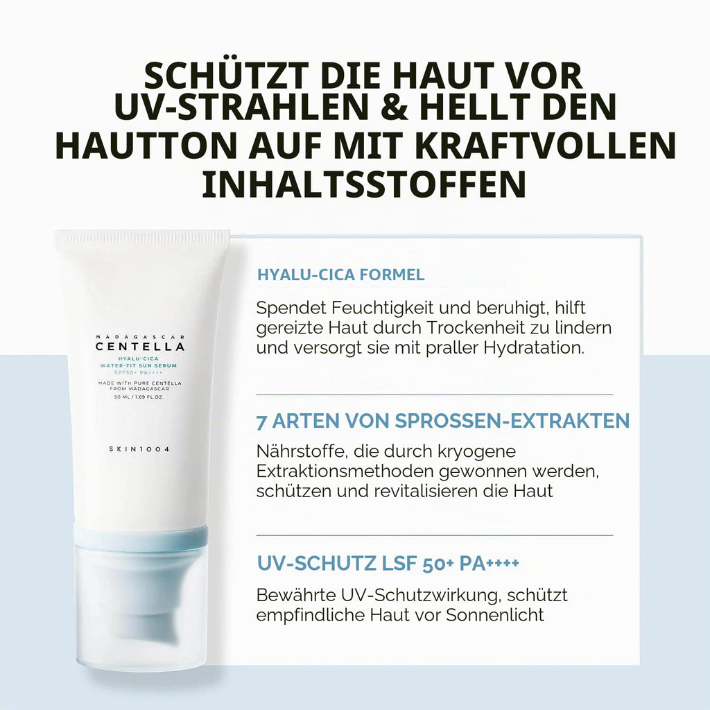 Skin1004 Madagascar Centella Hyalu-Cica Water-Fit Sun Serum mit Centella Hyaluro